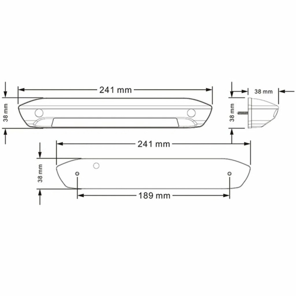 Светильник водонепроницаемый, 12В, холодный свет, 600-700 люмен, 8Вт
